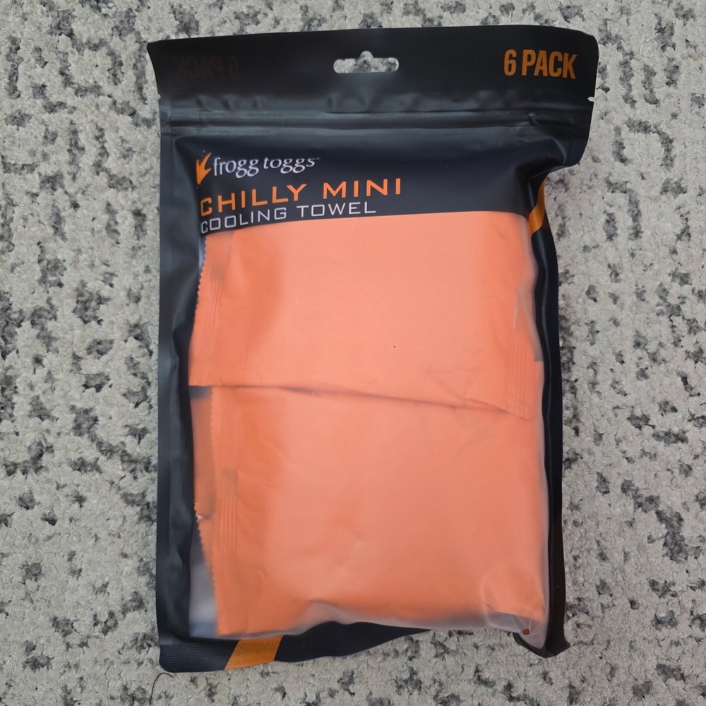 Frogg Toggs Chilly Mini Cooling Towel‎ 6 Pack Orange Evaporative Sports
